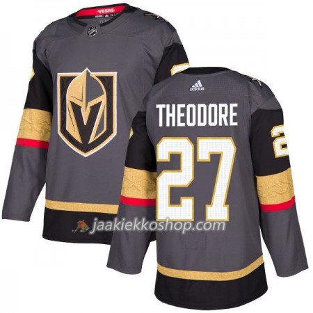 Miehille NHL Vegas Golden Knights Pelipaita Shea Theodore 27 Adidas 2017-2018 Harmaa Authentic